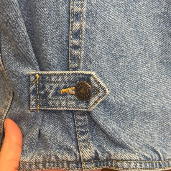 Liz Claiborne Vintage Denim Vest, S, Cottagecore 90s Classic - Picture 8 of 9